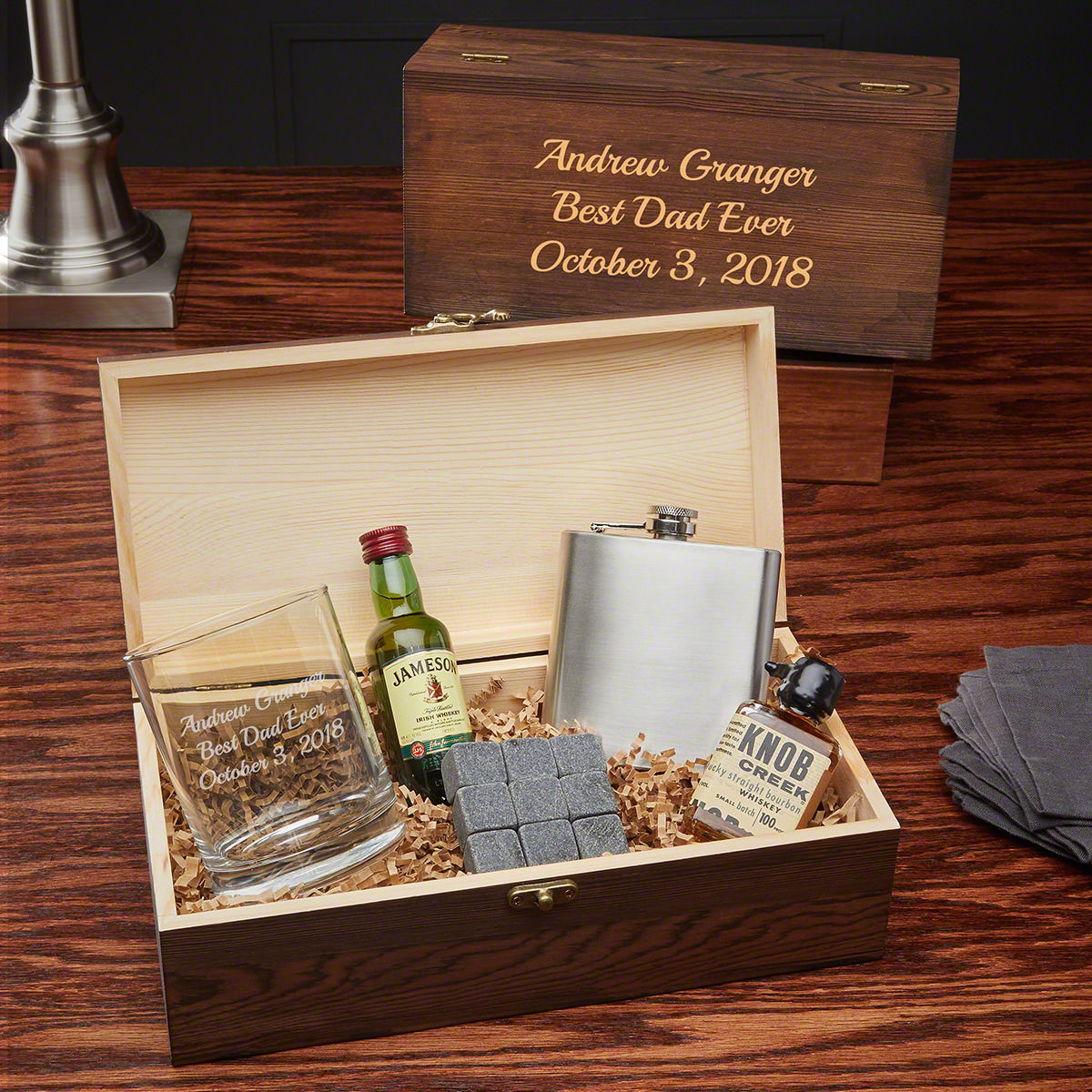 Engraved Taste of Whiskey Gift Set for Whiskey Lovers