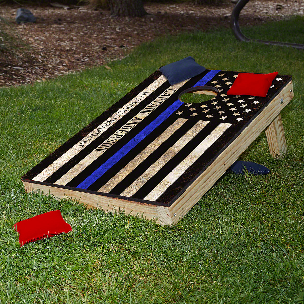 Courage and Honor Customized Police Gift and Bean Bag Toss Game