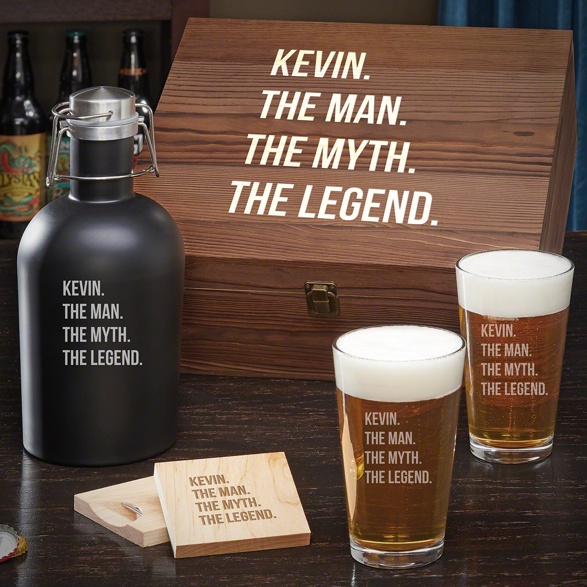 Man Myth Legend Custom Beer Gift Set