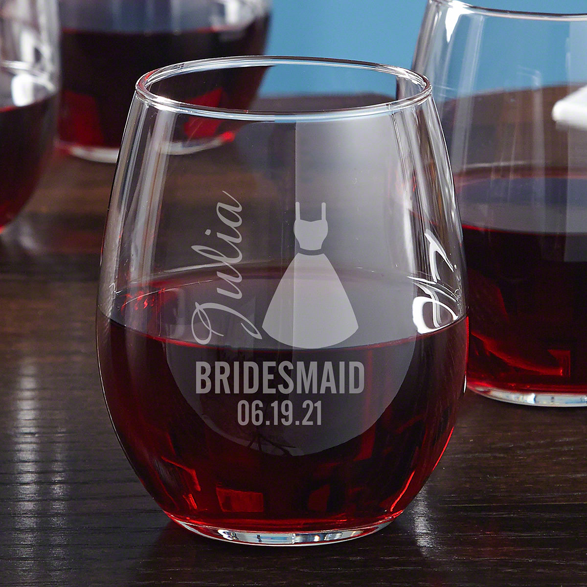 Bride Tribe Custom Bridesmaid Wine Glass