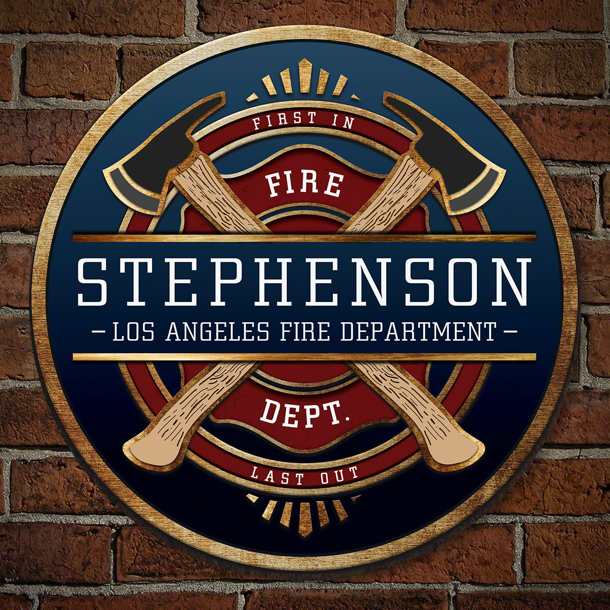 FireFighter Brotherhood Personalized Sign - Firefighter Gift