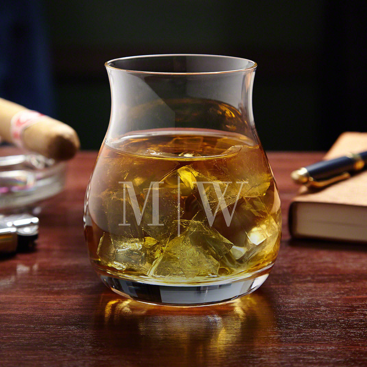 Quinton Engraved Canadian Glencairn Whisky Glass