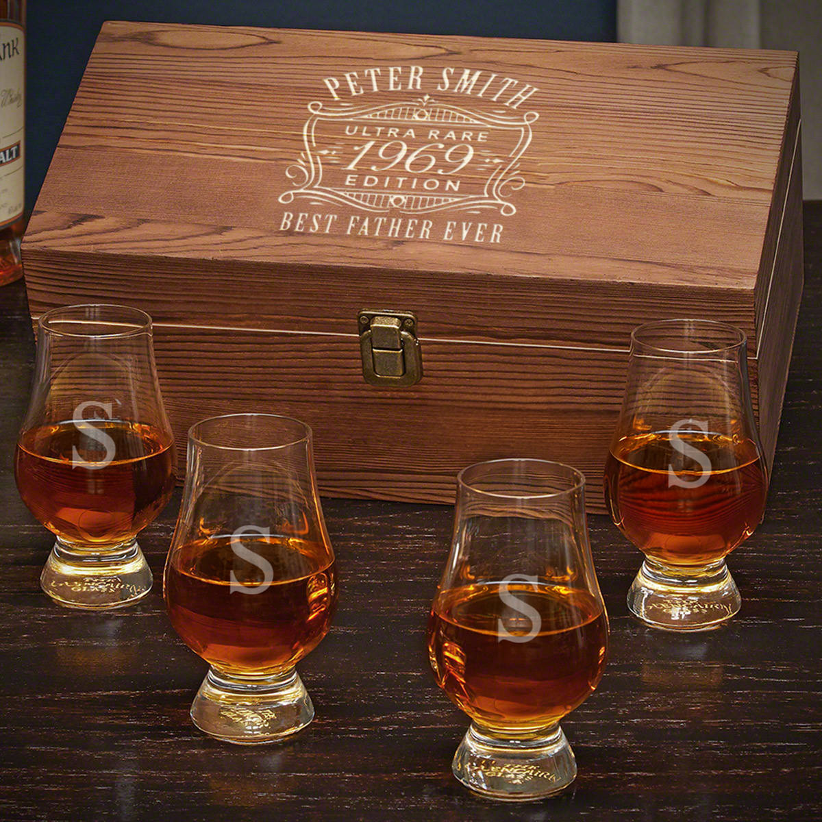 Ultra Rare Edition Engraved Glencairn Whiskey Glass Set