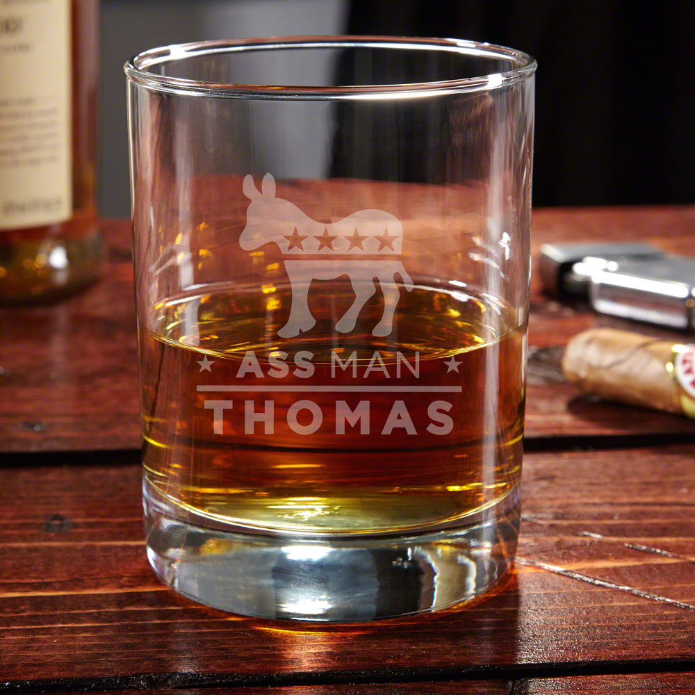 Ass Man Personalized Whiskey Glass