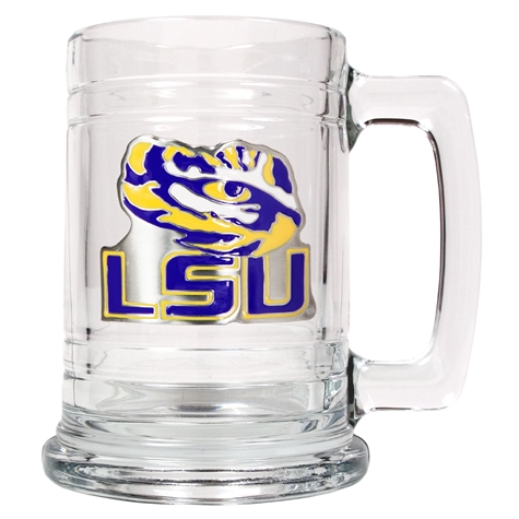 LSU Tigers Glass Beer Tankard (Engravable)