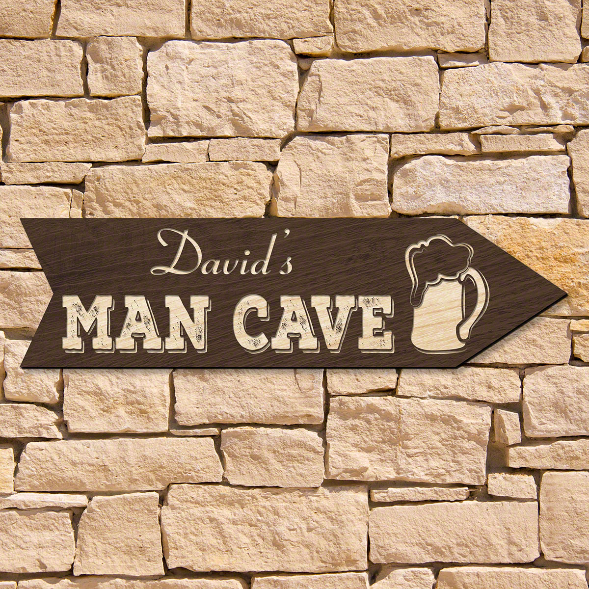 Show Me to The Man Cave Custom Sign (Signature Series)