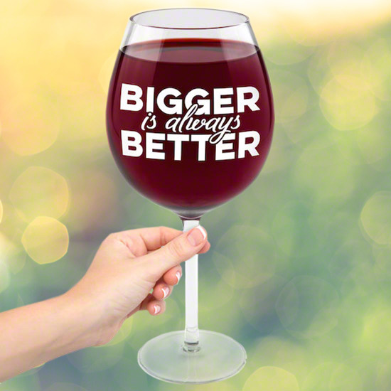 Holds 750 ml of Drink BigMouth Inc Bottomless Mimosa Glass Great for Breakfast and Brunch Parties BMWG-0005 Single XL Flute Funny Novelty Wine Glass 