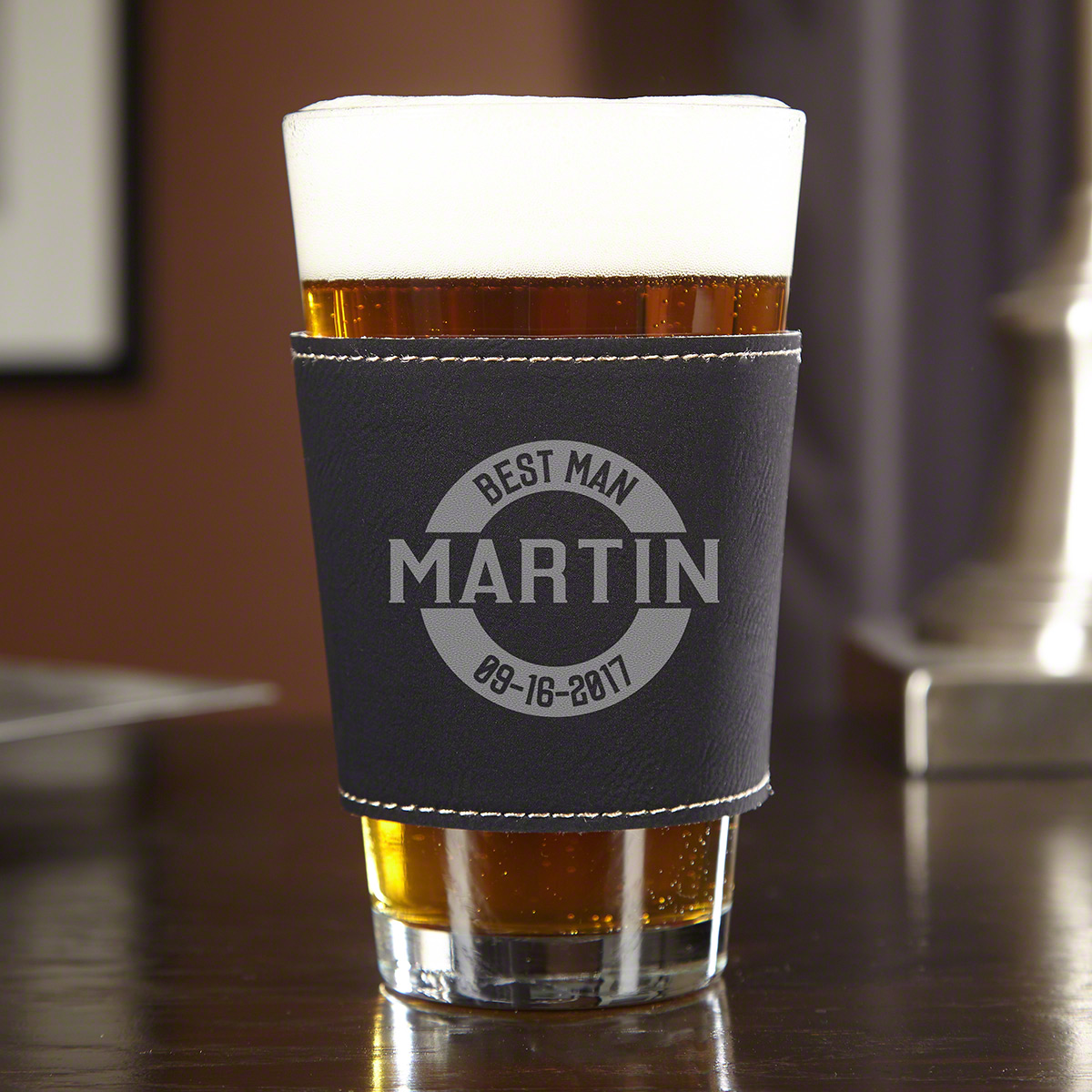 Arlo Personalized ThermaSleeve Pint Glass