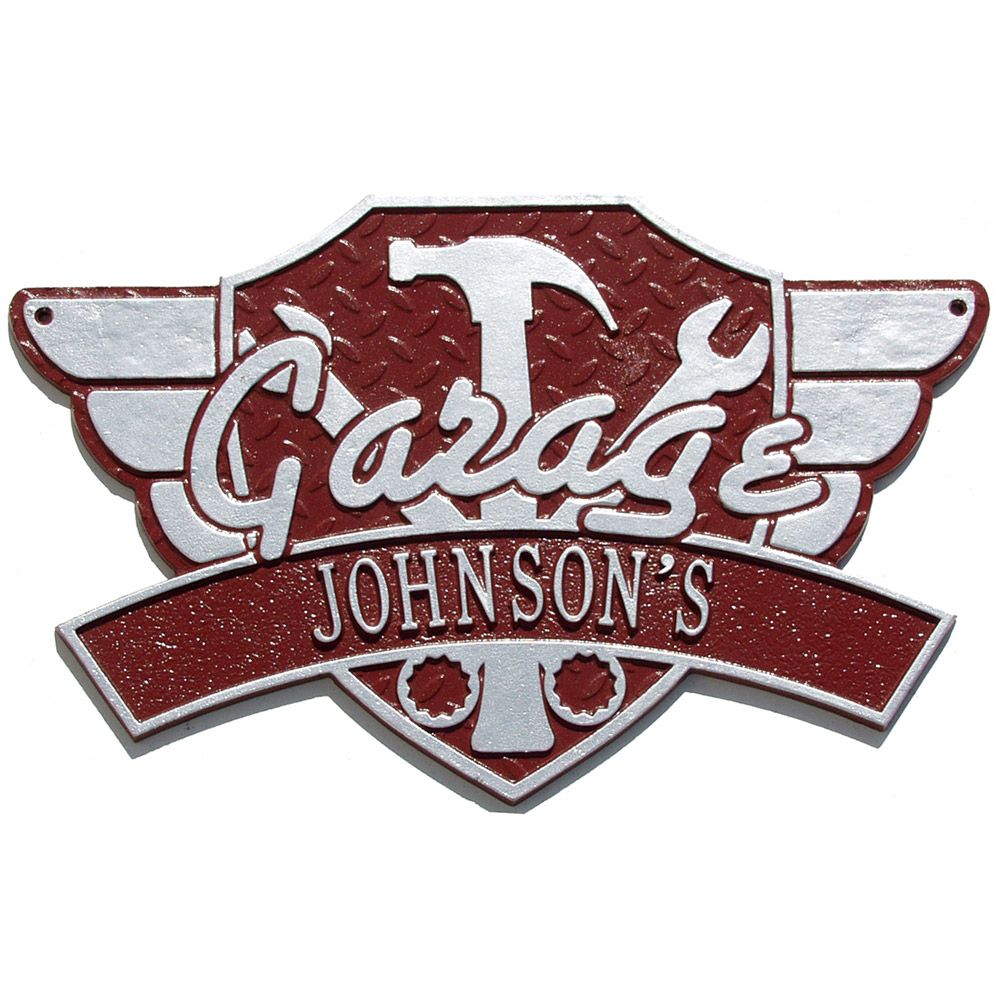 Personalized Garage Wing Outdoor Wall Plaque