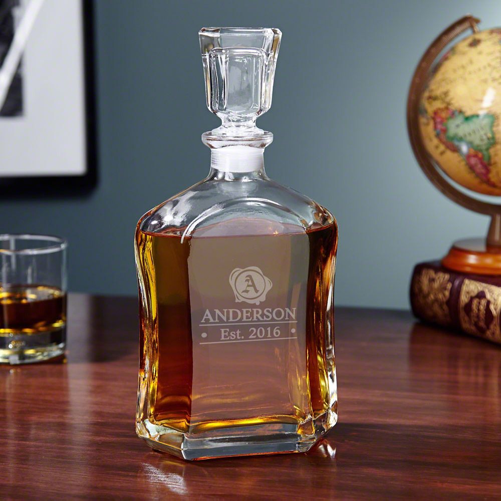 Wax Seal Personalized Whisky Decanter