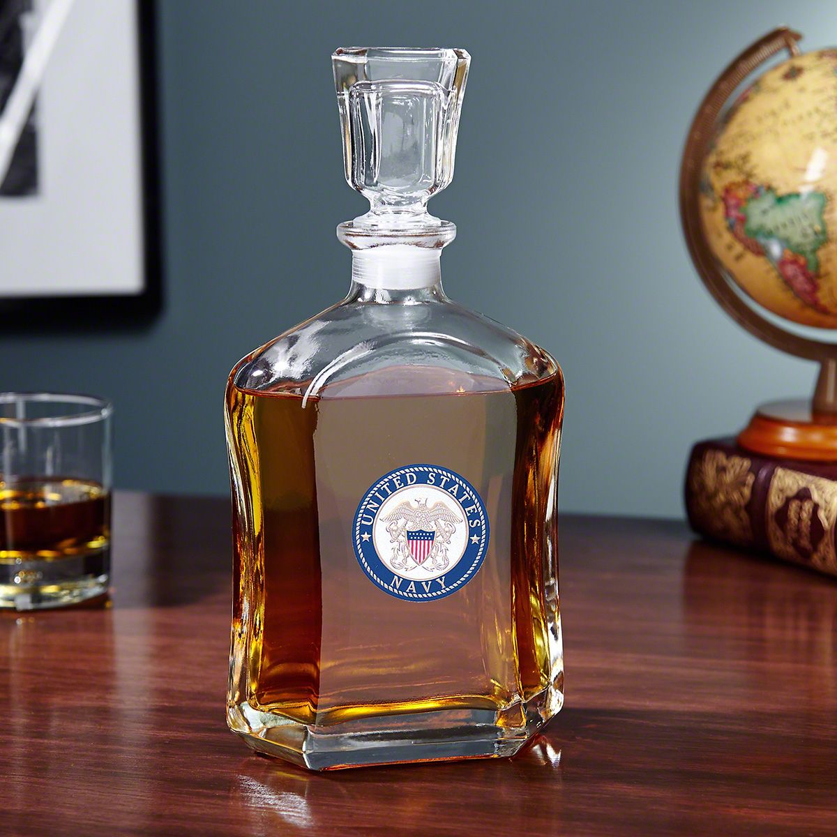 US Navy Crested Whiskey Decanter