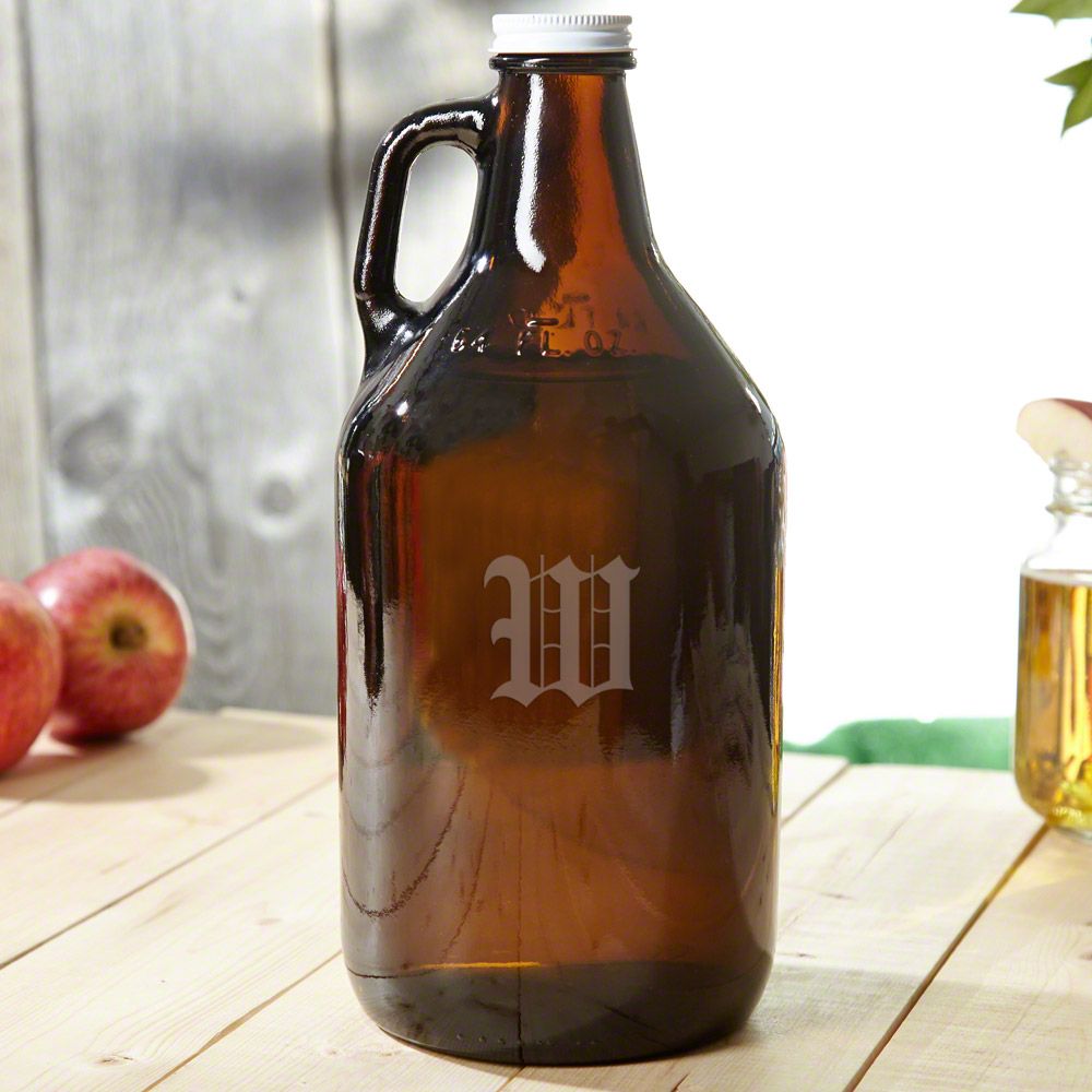 Amber Personalized Beer Growler