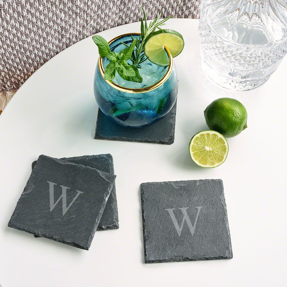 Franklin Personalized Slate Coasters, Set of 4