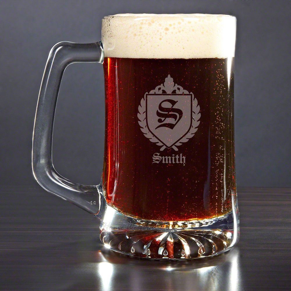 An Oxford personalized beer mug made of high quality, durable glass for him on valentine