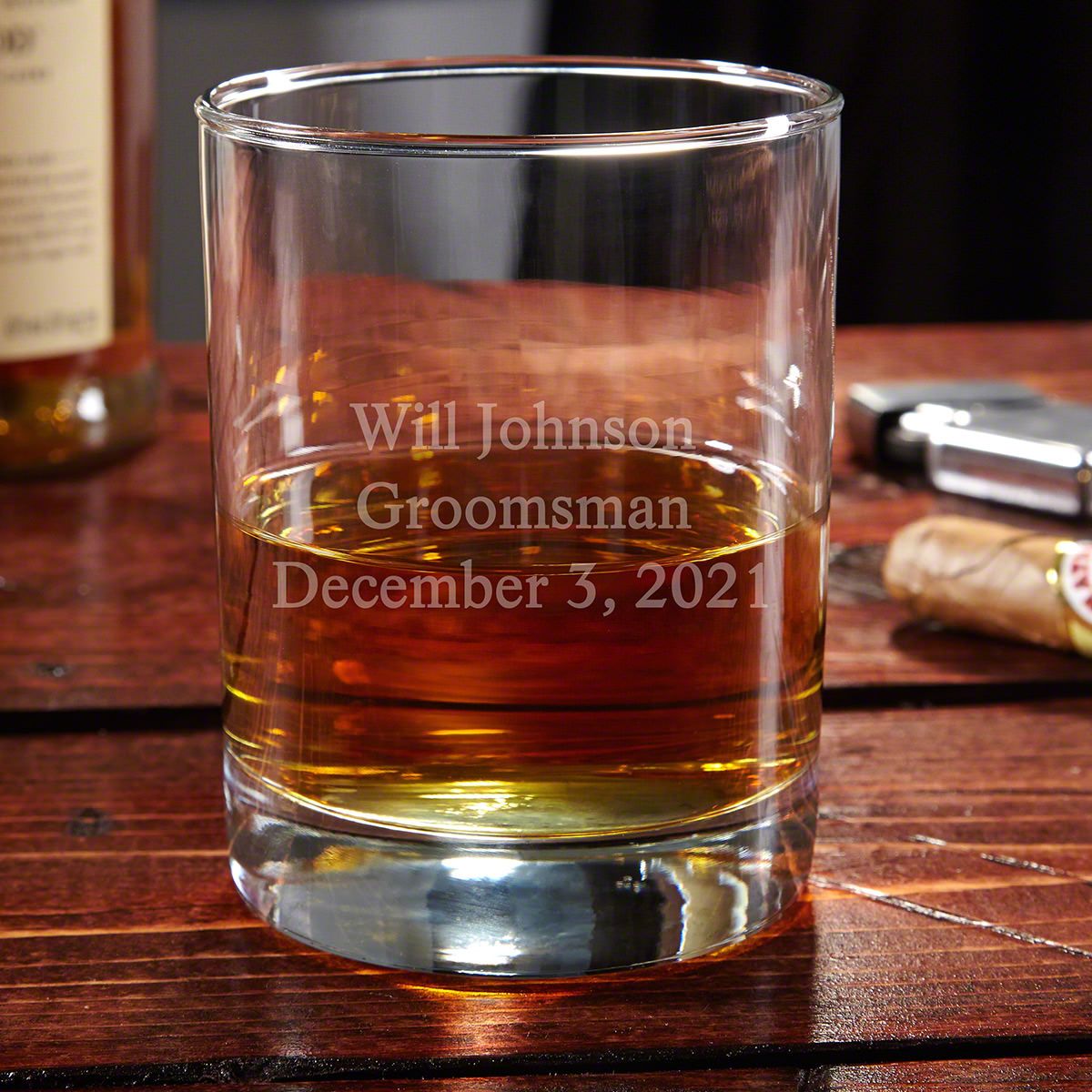 Eastham Personalized Whiskey Glass, 3 Lines