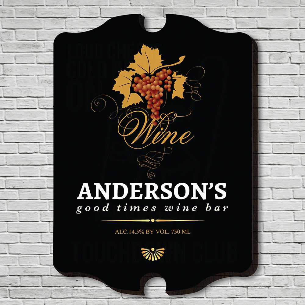 Good Times Personalized Wine Wall Decor