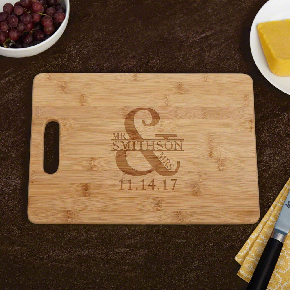 Love & Marriage Personalized Bamboo Cutting Board