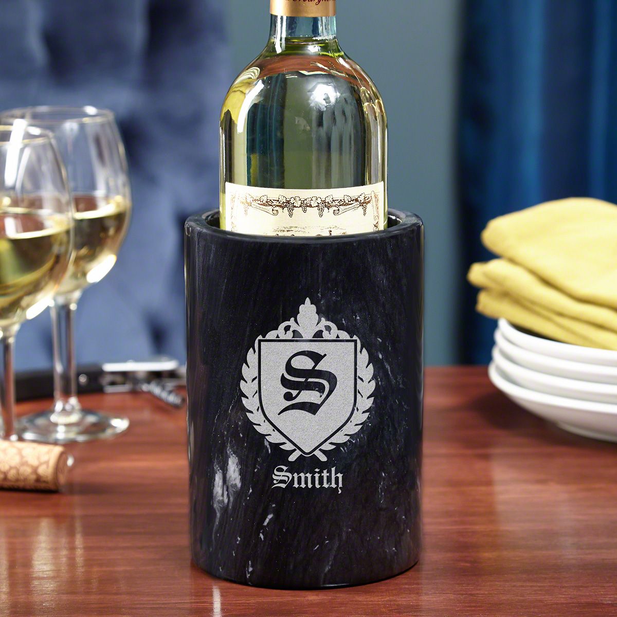 Oxford Personalized Marble Wine Chiller