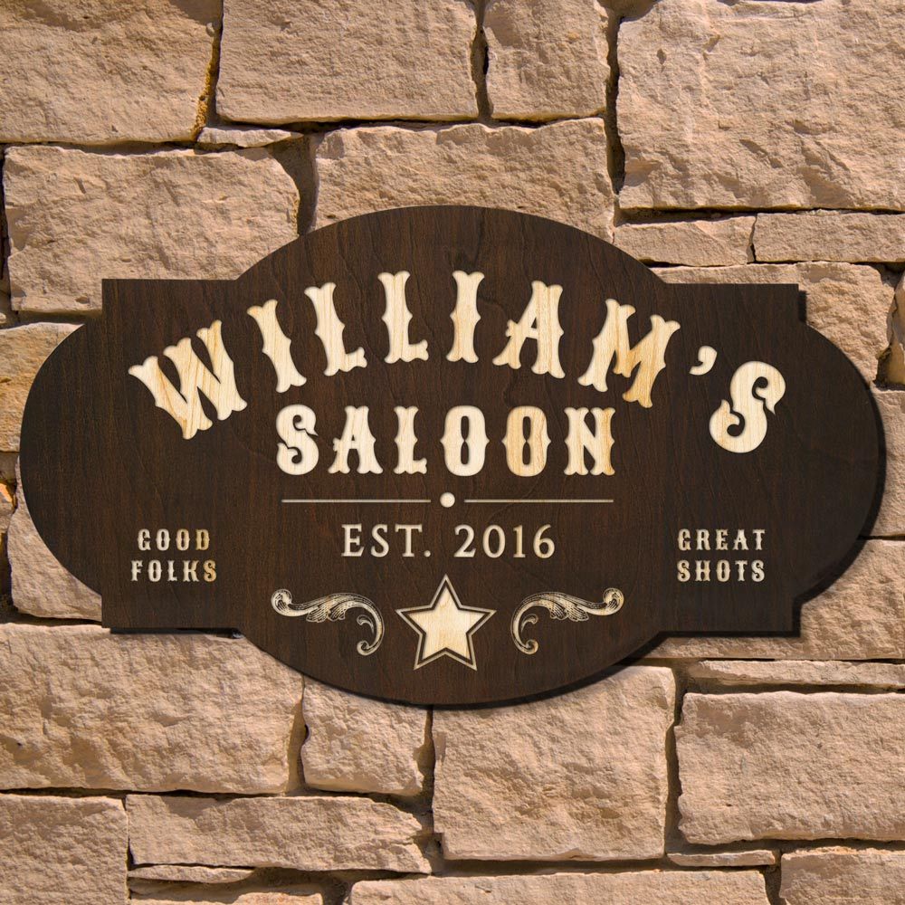 Wild West Saloon Custom Bar Sign (Signature Series)