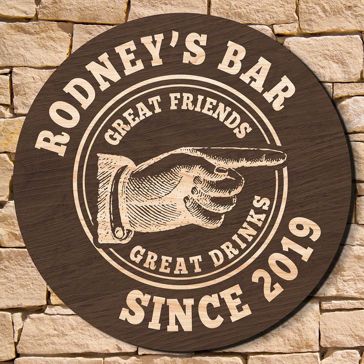 Classic Bar Custom Wooden Welcome Sign (Signature Series)