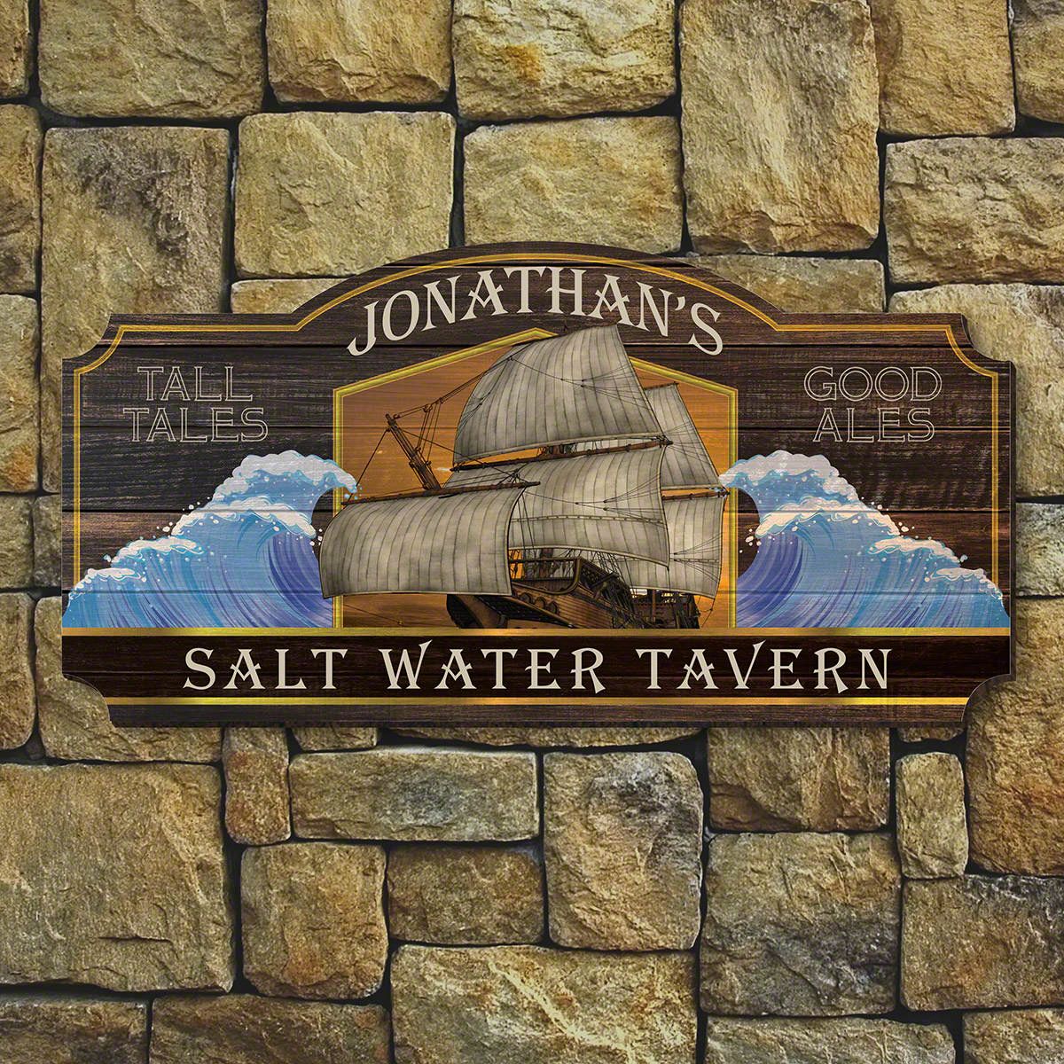Seven Seas Personalized Bar Sign