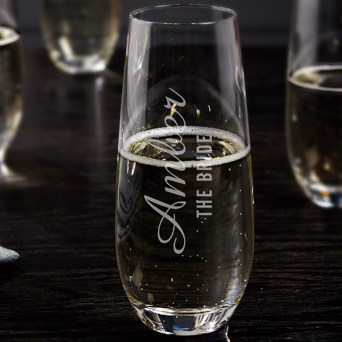 Lassarre Personalized Stemless Champagne Flute