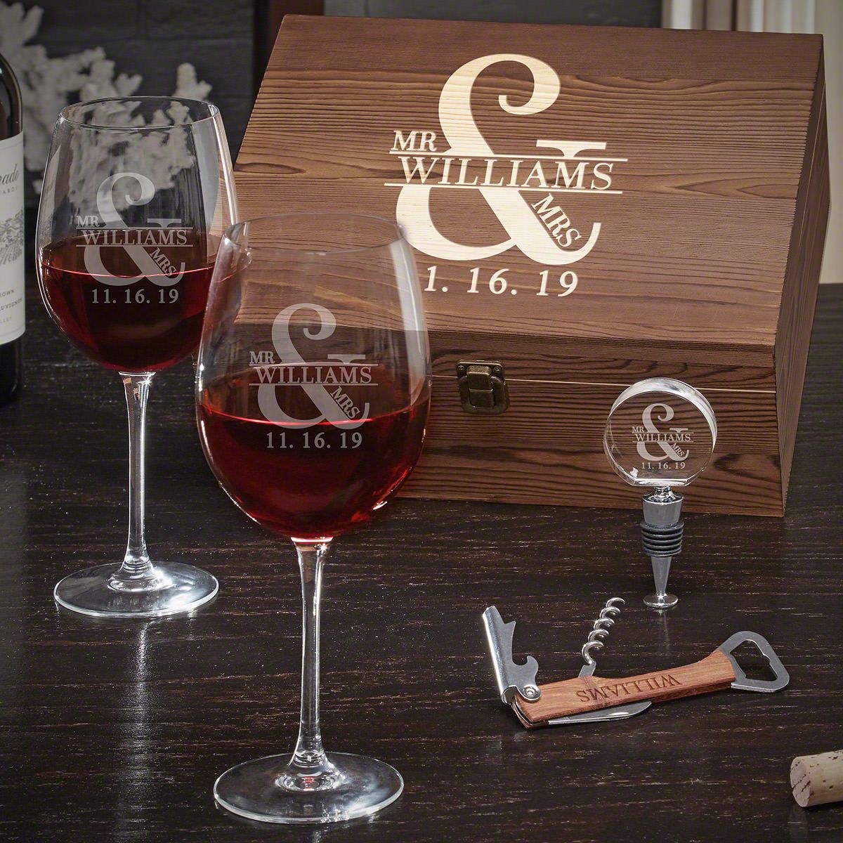 7741 love and marriage wine lover box set with crystal wine stopper