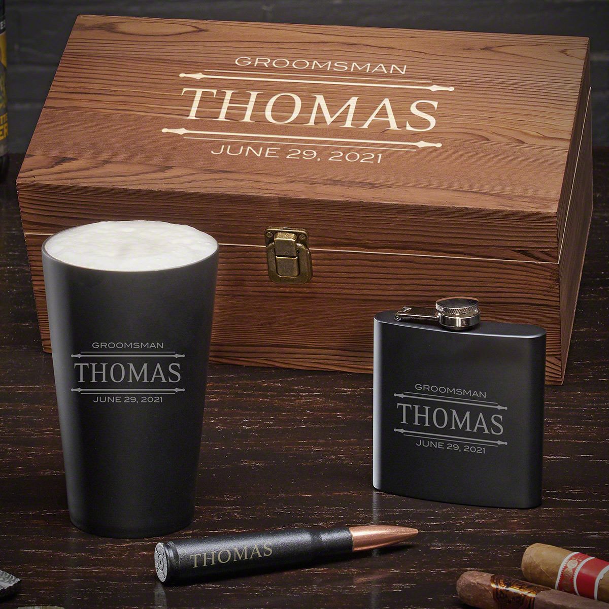 Steel Class Stanford Personalized Stainless Steel Set - Gift for Groomsmen