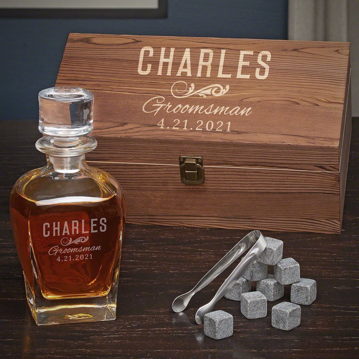 Classic Groomsman Draper Decanter Personalized Whiskey Gift for Best Man