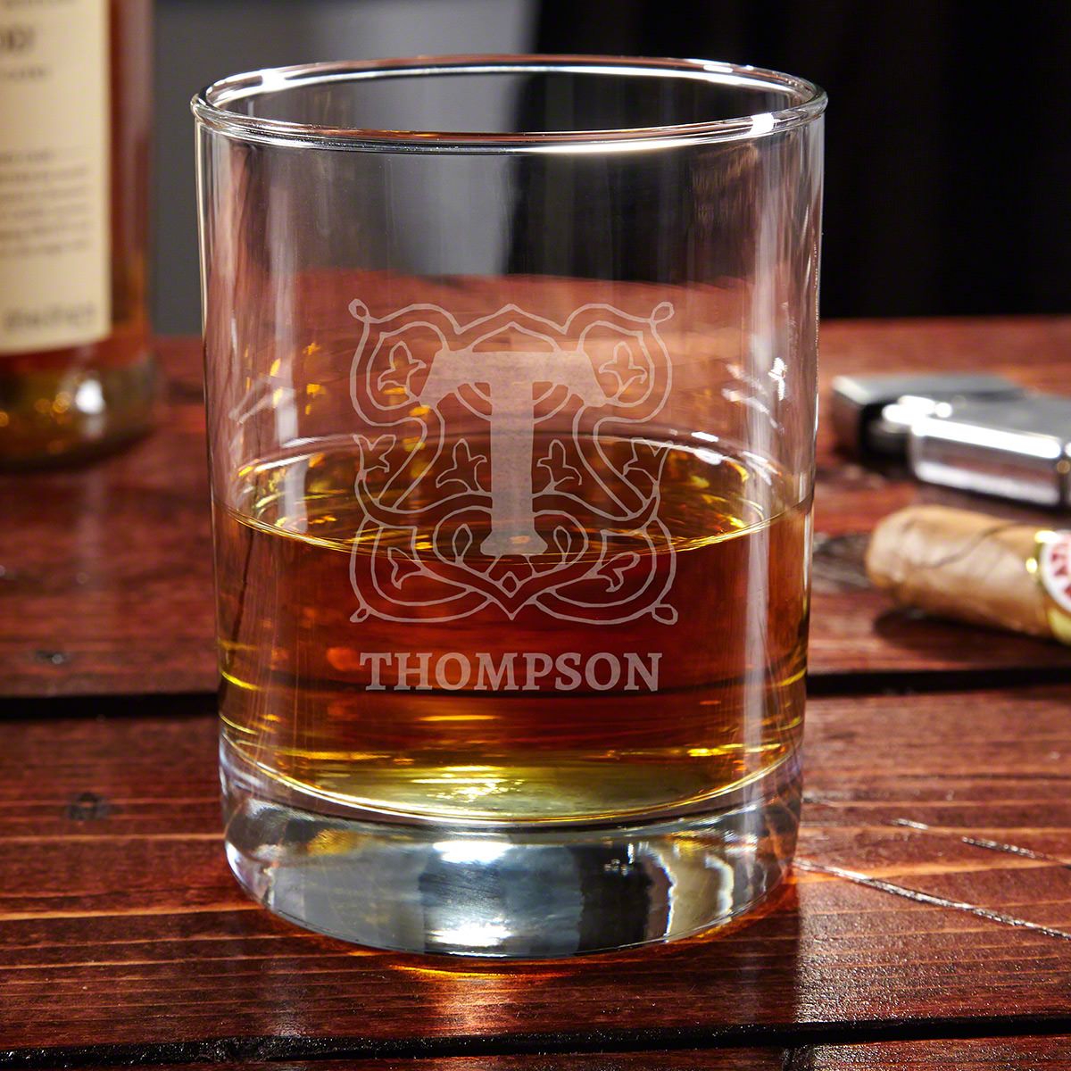 Brannon Celtic Monogram Personalized Whiskey Glass