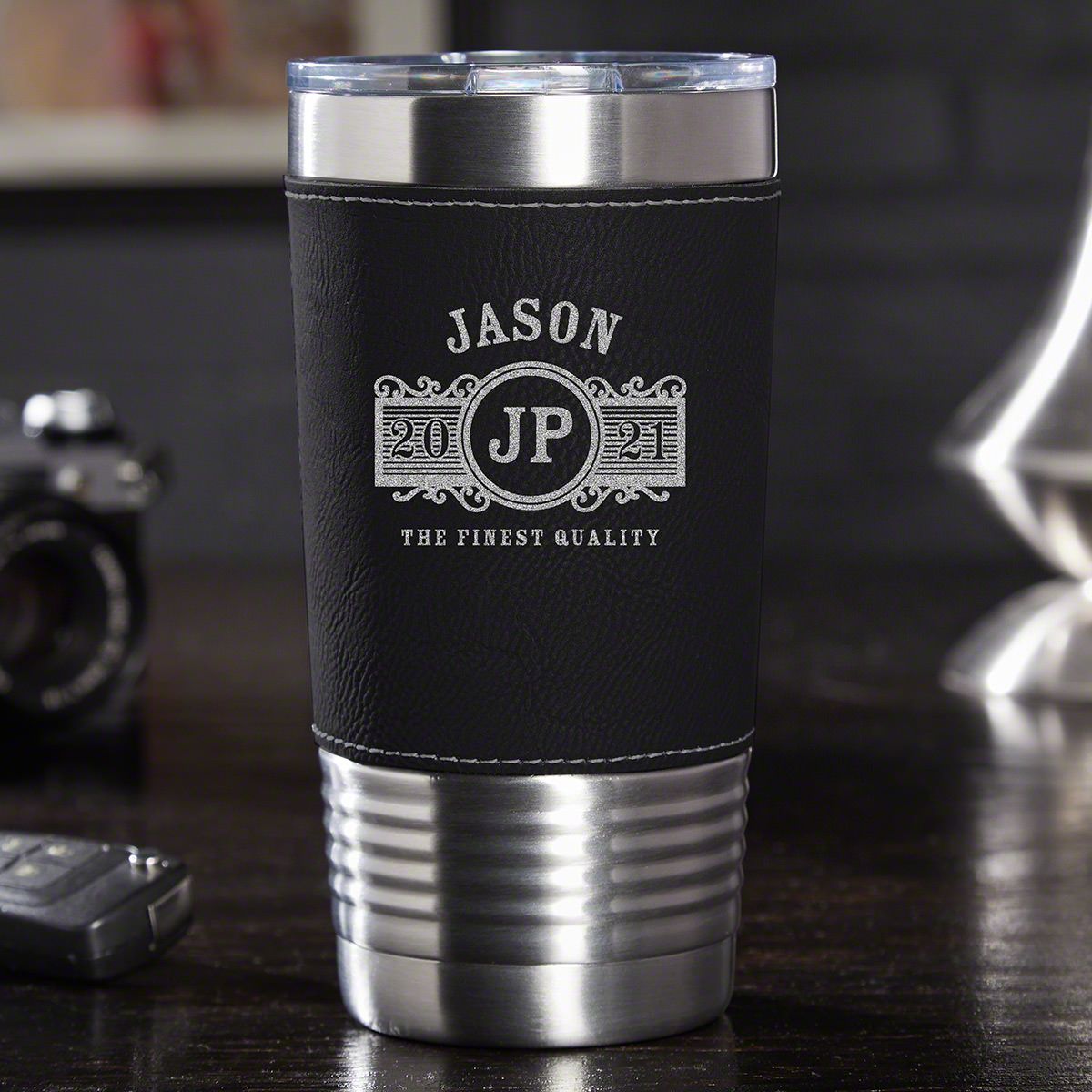 Marquee Custom Leatherette Wrapped Stainless Steel Tumbler
