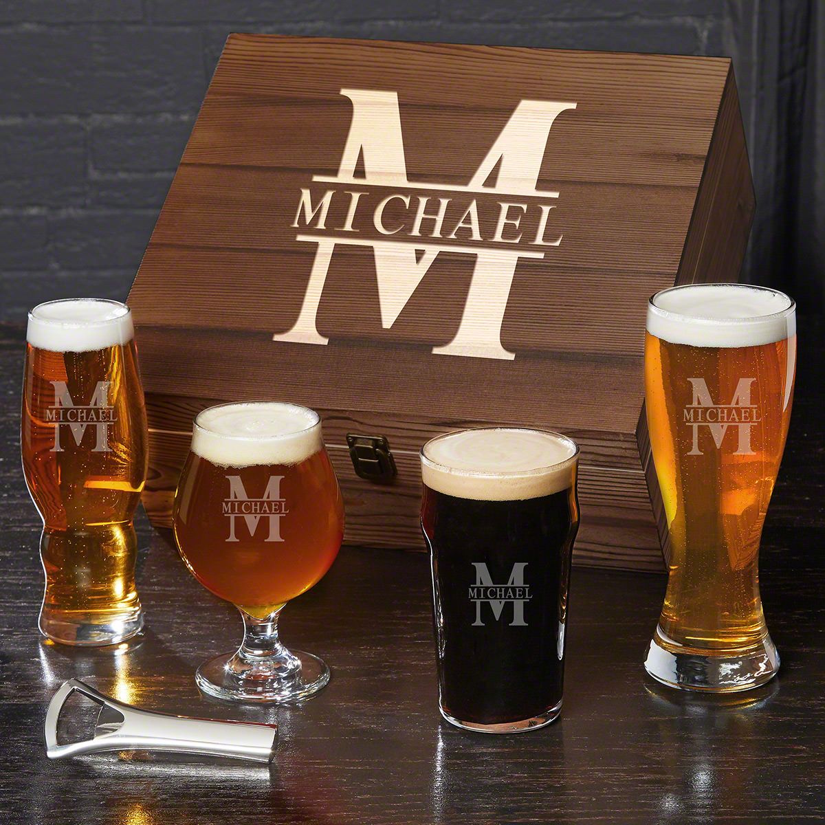 Oakmont Ultimate Personalized Gift for Beer Snob Box Set
