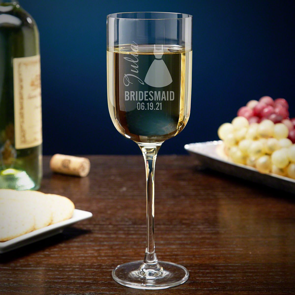 Bride Tribe Custom Long Stemmed Wine Glass – Gift for Bridesmaid