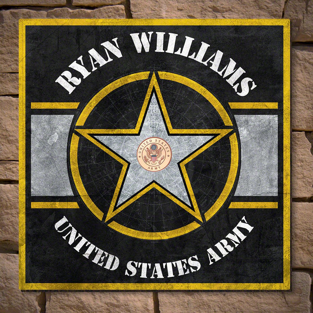 Army Strong Personalized Sign - Military Gift
