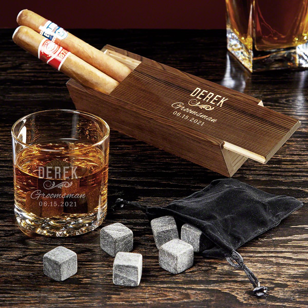 Classic Groomsman Personalized Whiskey Set - Groomsmen Gifts
