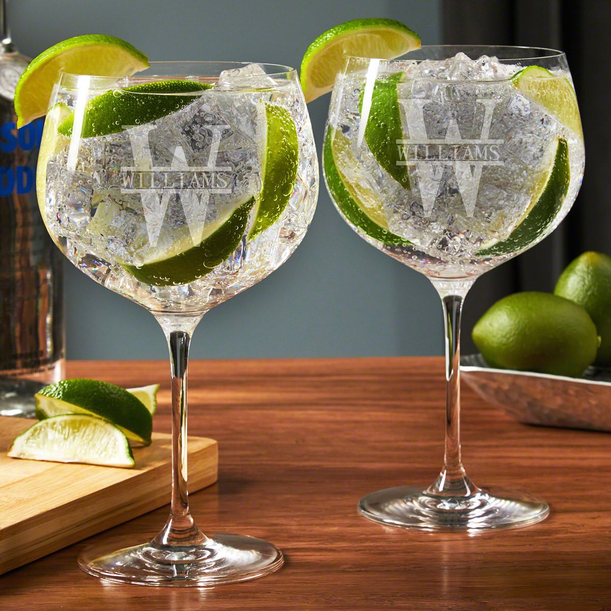 Gin and Tonic Glass 2 Pair Large Classic Balloon Cocktail Glasses 790ml 