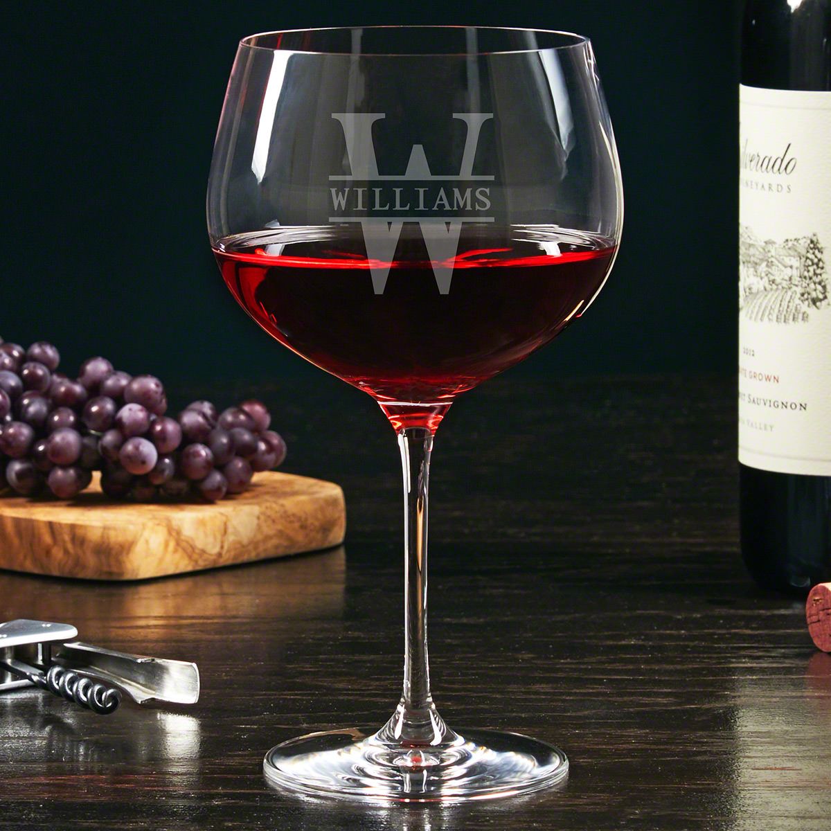 Oakmont Monogram Wine Glasses For Red Wine