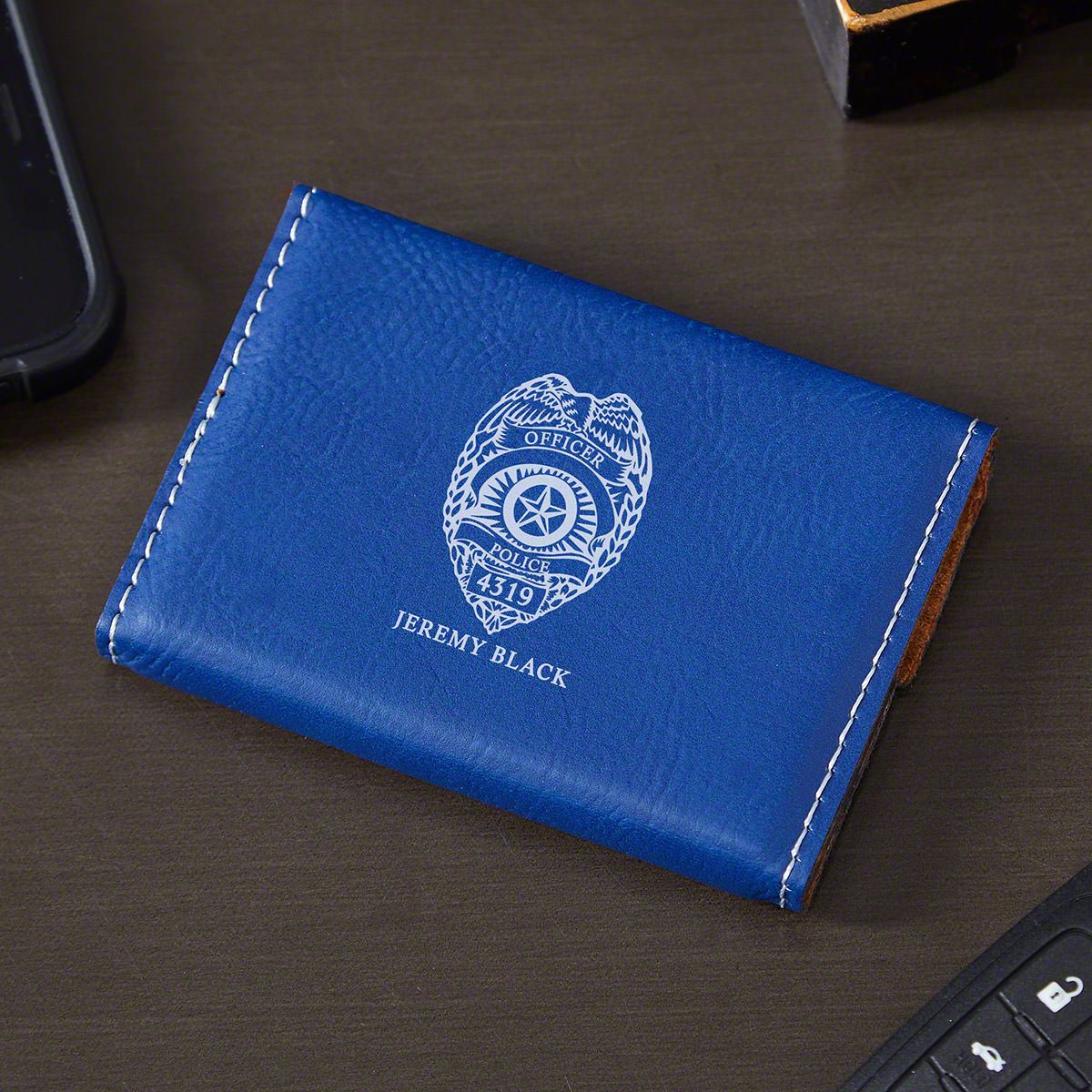 PROUD LAW ENFORCEMENT POLICE  BUSINESS CARD HOLDER  NEW 