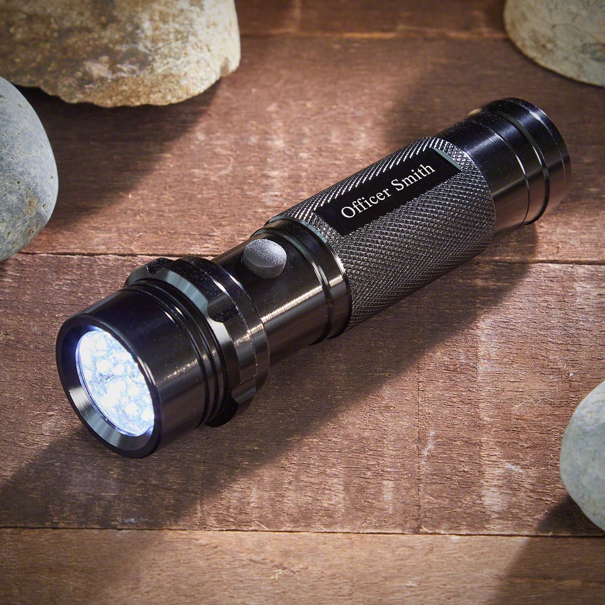 Black Personalized Flashlight with Your Dad's Name 