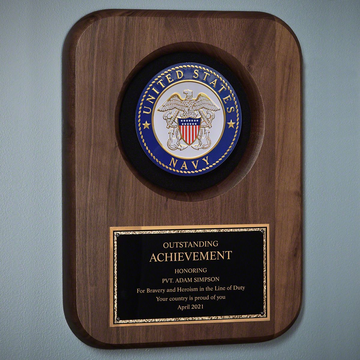 Navy Personalized Plaque for Retirement