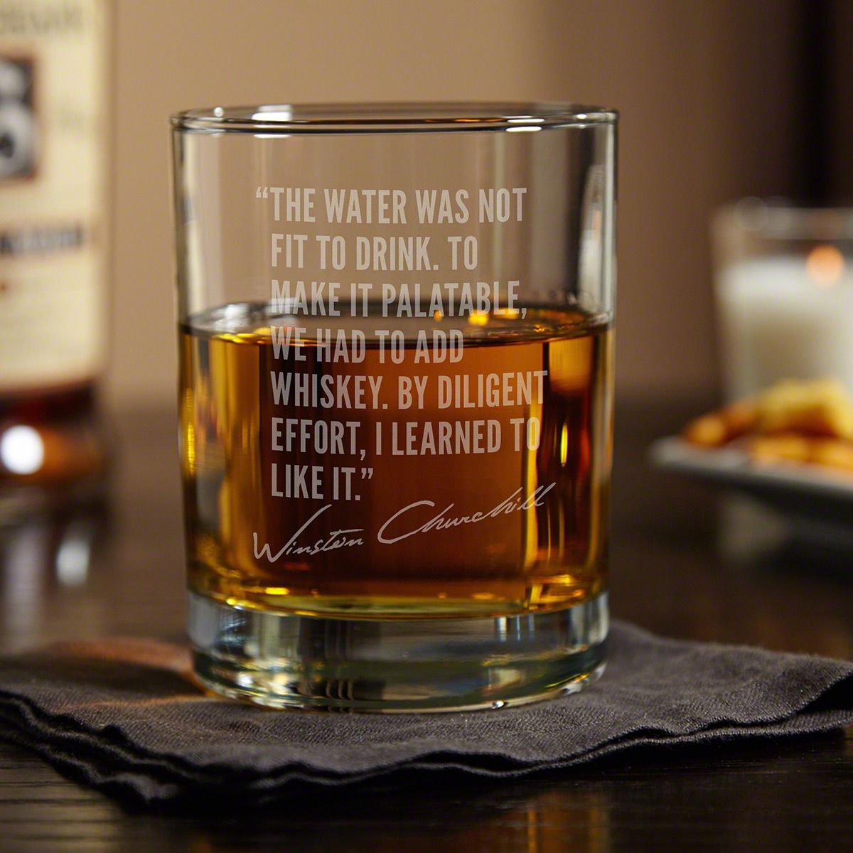 Famous Men Of Whiskey Etched Rocks Glass Select A Design