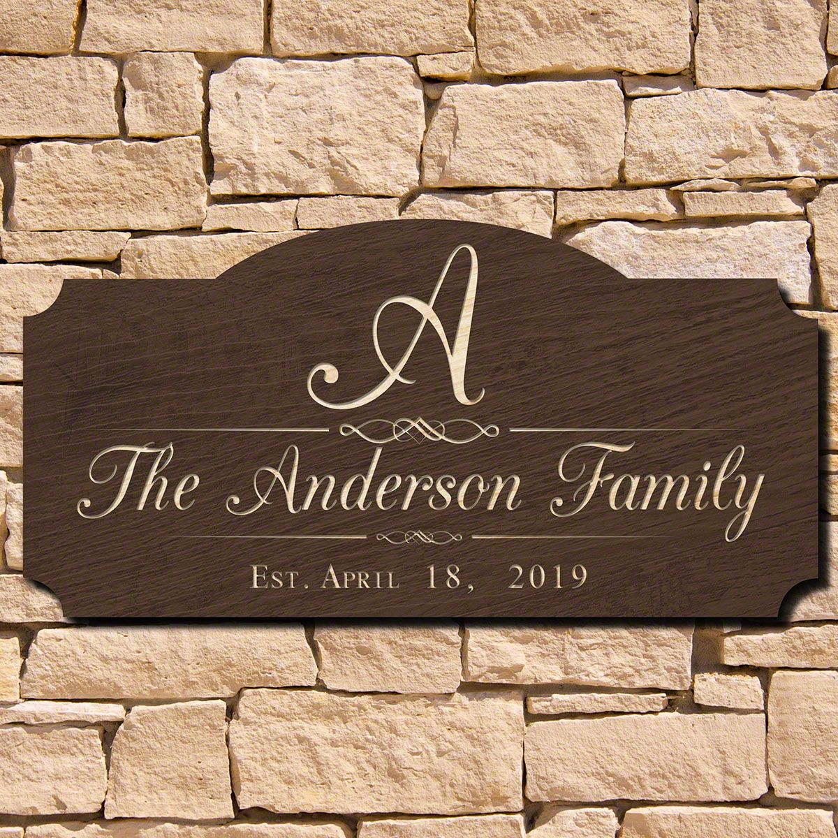 Mulheren Personalized Family Name Sign (Signature Series)
