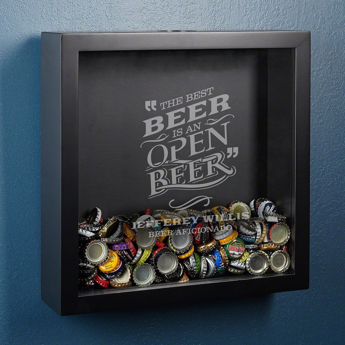 Best Beer Personalized Bottle Cap Shadow Box
