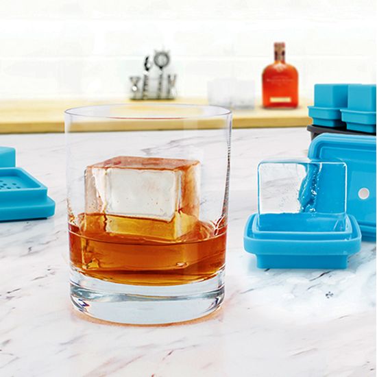 Crystal-Clear Large Ice Cube Molds, Set of 4