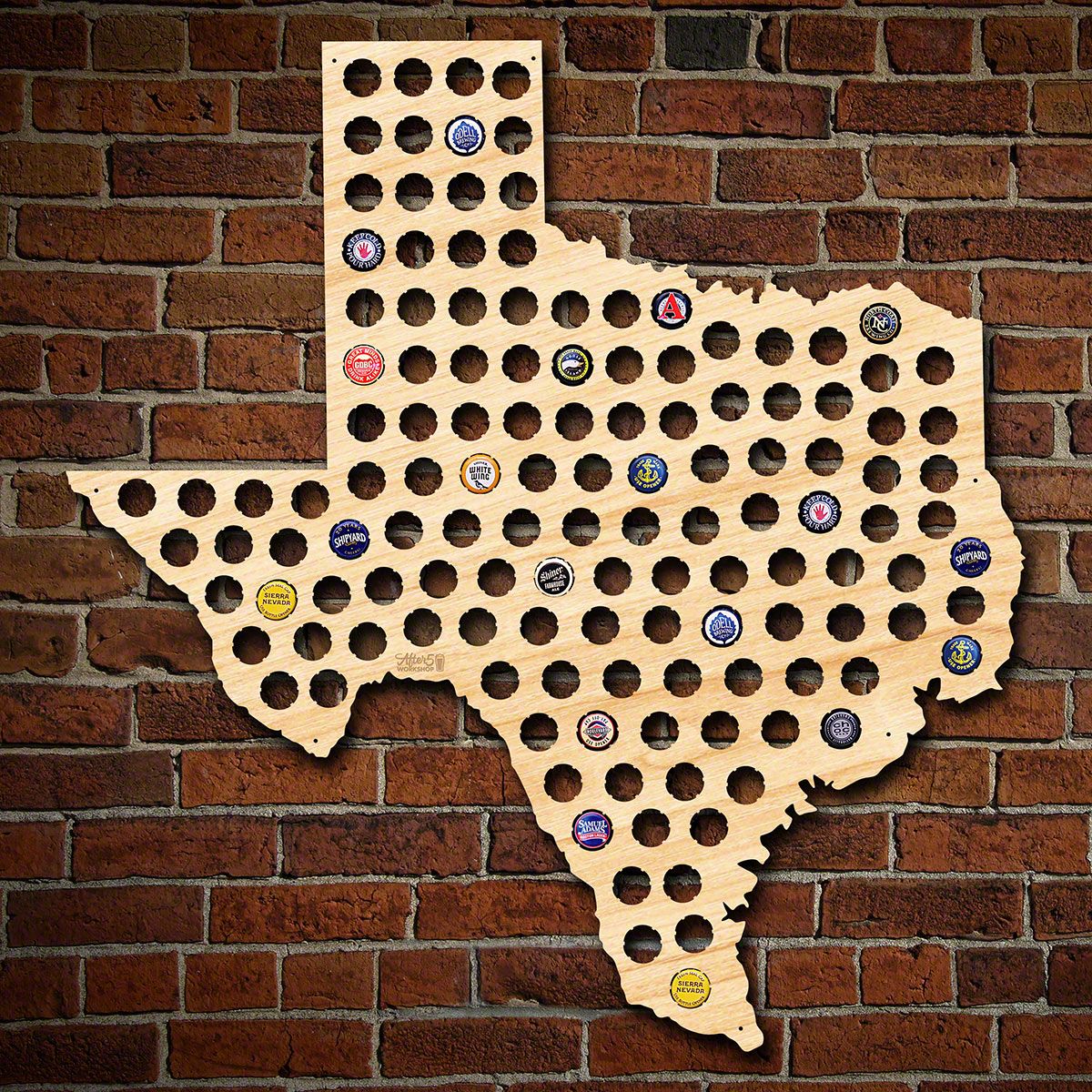 Giant XL Texas Beer Cap Map
