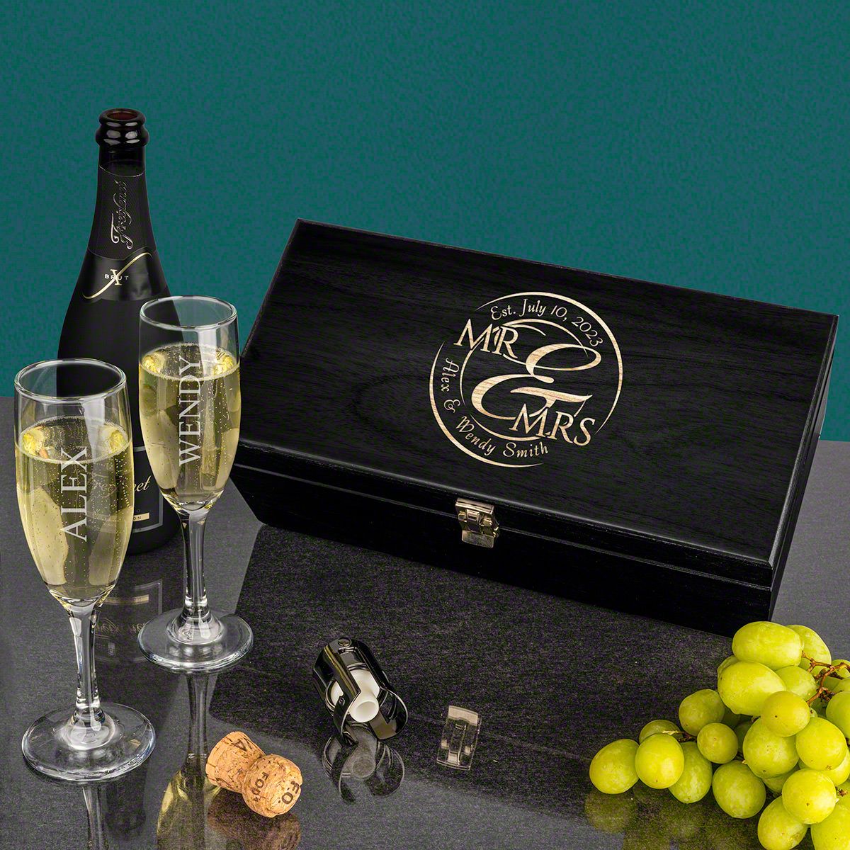 Personalized Champagne Gift When Love Comes Together