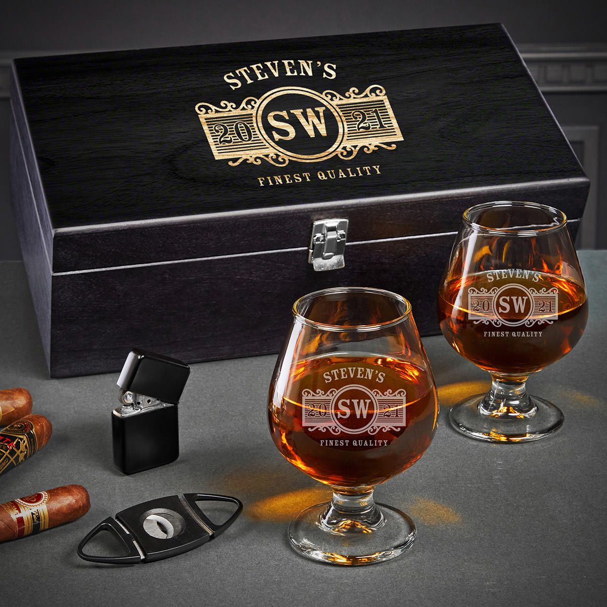 Marquee Engraved Cognac and Cigar Gifts