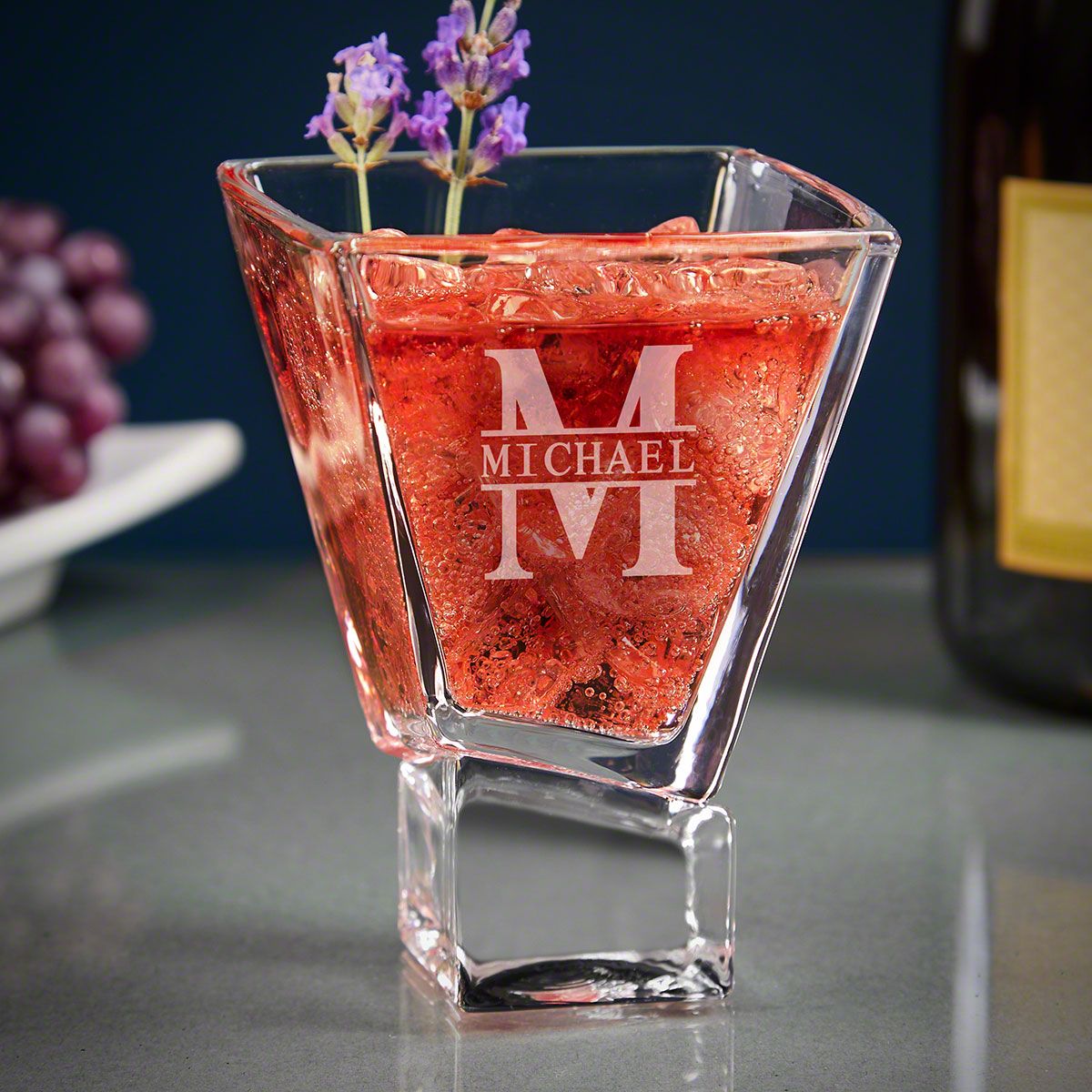 Oakmont Engraved Upton Cocktail Glass