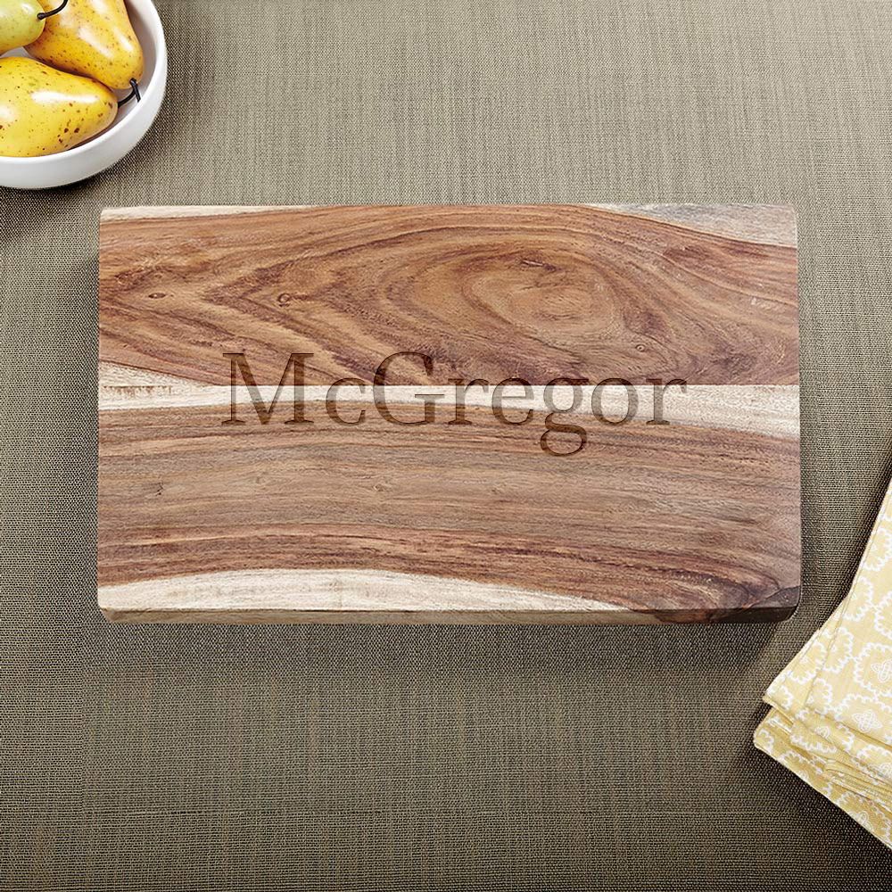 Exotic Hardwood Classic Cut Personalized Cutting Board