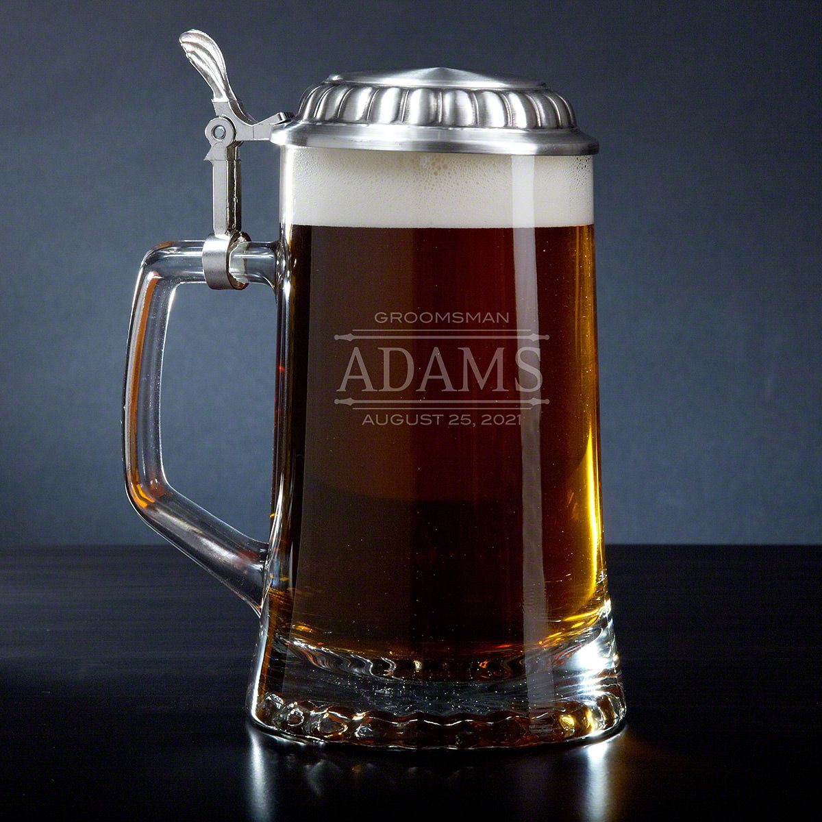 Stanford Personalized Beer Stein with Pewter Lid